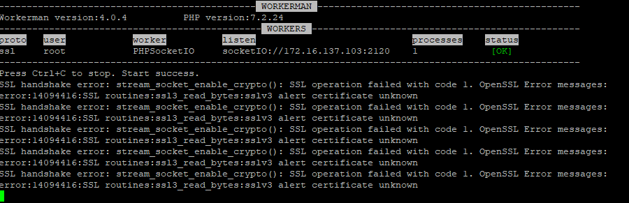 crypto socket error